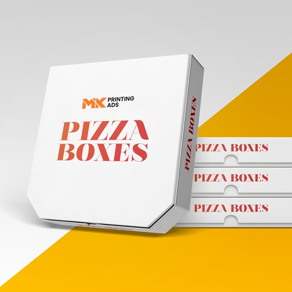 Custom White Corrugated Pizza Boxes